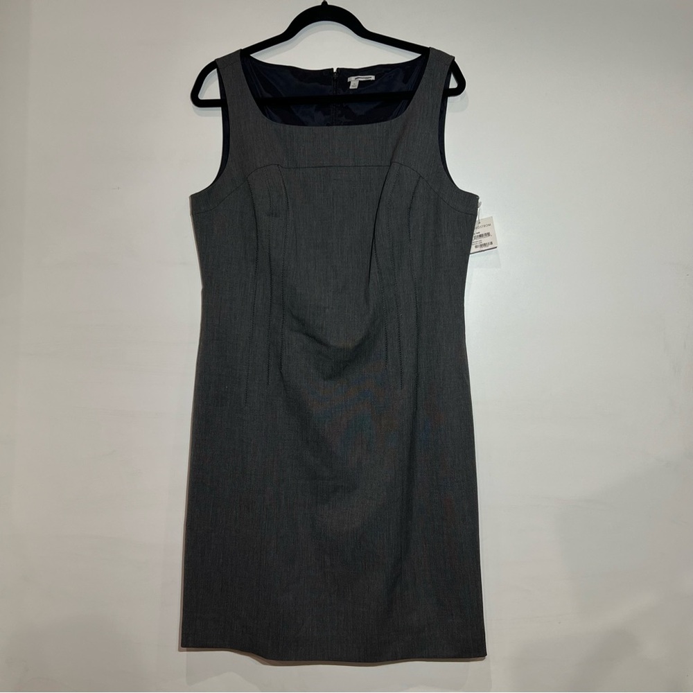 Halogen Gray Sleeveless Midi Dress